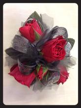 Steel & Red Rose Corsage