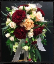 Red, Peach & Cream Bridal Bouquet