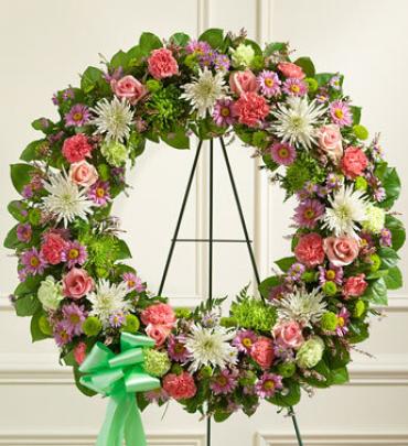 Pastel Mixed Flower Wreath