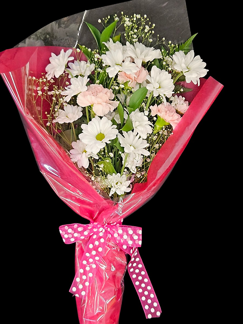 Mixed Flower Wrapped Bouquet