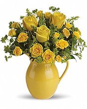 Sunny Day Pitcher of Roses