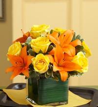 Fall Rose and Lily Bouquet