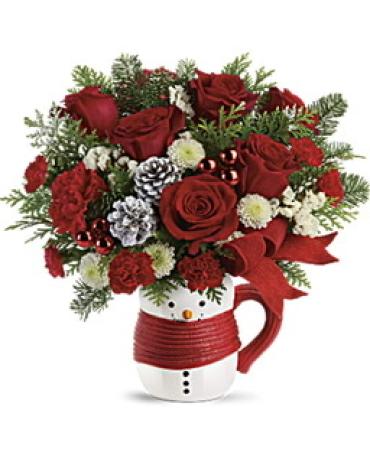 Send a Hug Snowman Mug by Teleflora