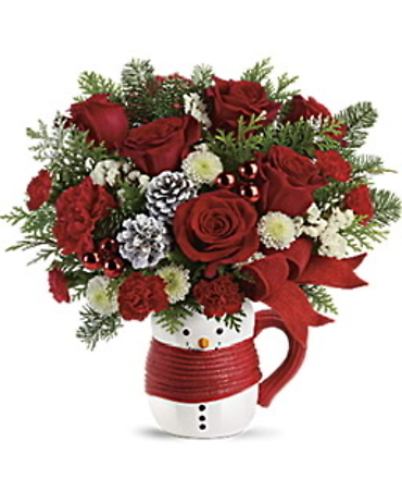 Send a Hug Snowman Mug by Teleflora