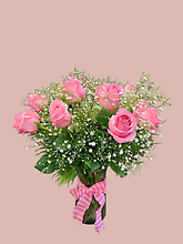 One Dozen Fairy Dust Roses in Vase