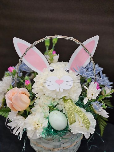 Floral Easter Bunny Basket
