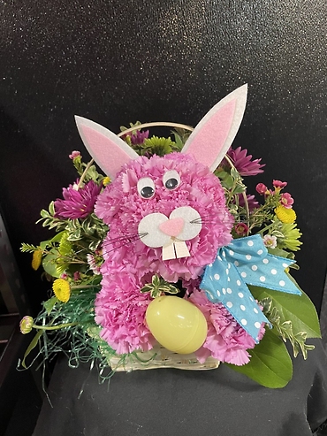 Floral Easter Bunny Basket