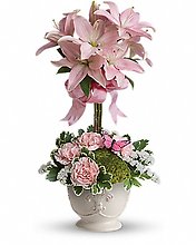 Blushing Lily Topiary