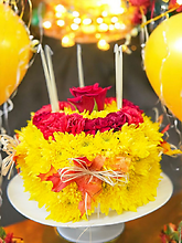 Autumn Brithday Flower Cake