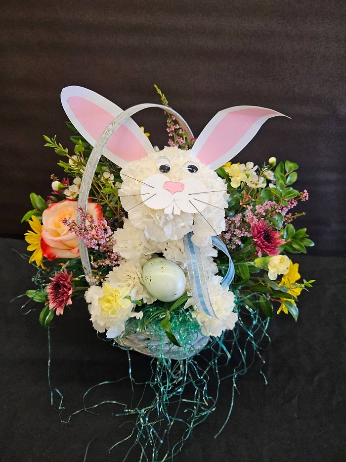 Floral Easter Bunny Basket