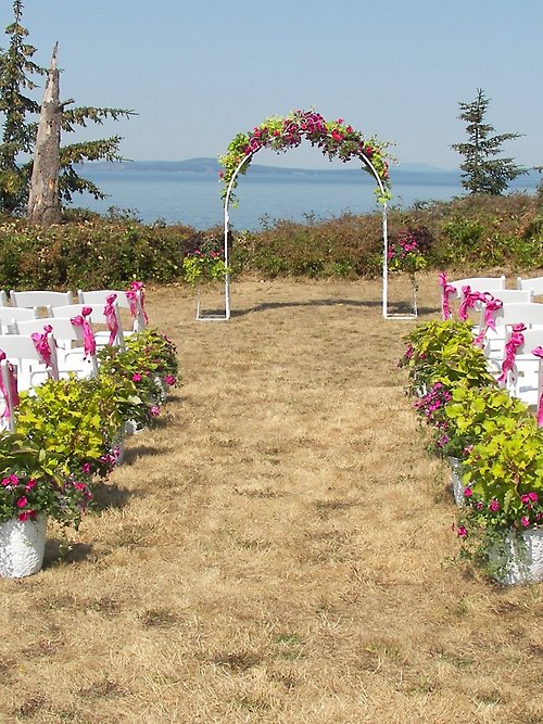 Hot Pink & Chartreuse Ceremony