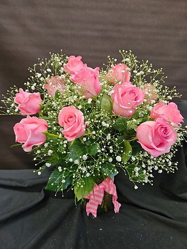 One Dozen Fairy Dust Roses in Vase