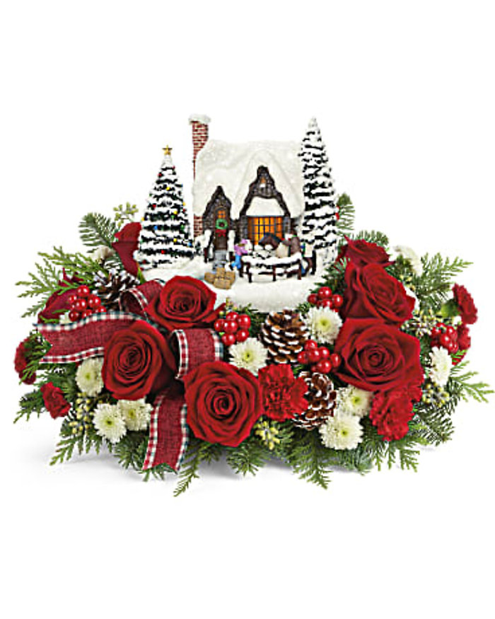 Thomas Kincade\'s Warm Winter Wishes Bouquet