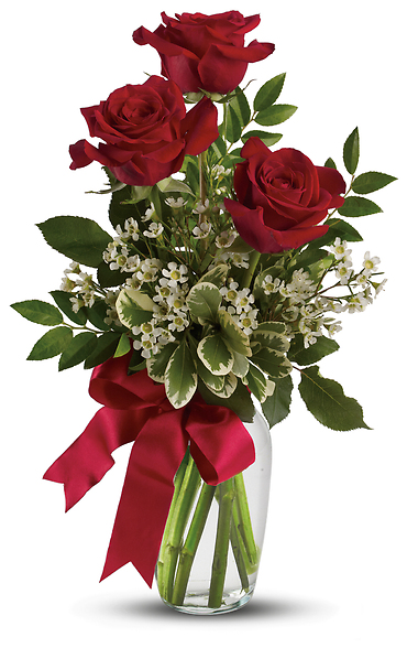 Thoughts of You Bouquet with Red Roses