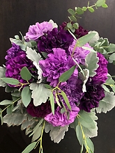 Purple Carnation Brides Bouquet