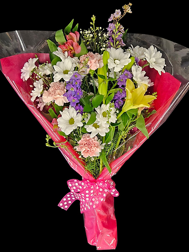 Mixed Flower Wrapped Bouquet