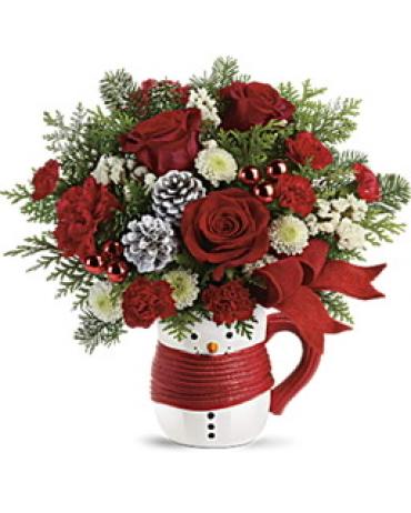 Send a Hug Snowman Mug by Teleflora