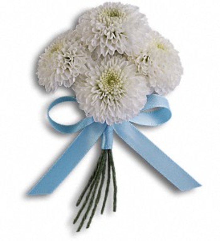 White Button Boutonniere
