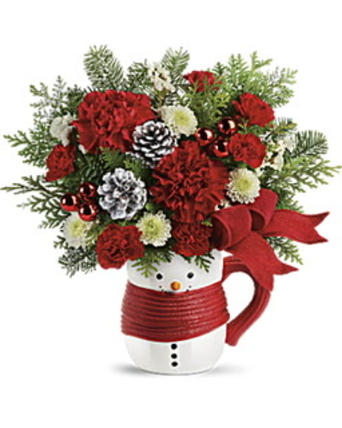 Send a Hug Snowman Mug by Teleflora