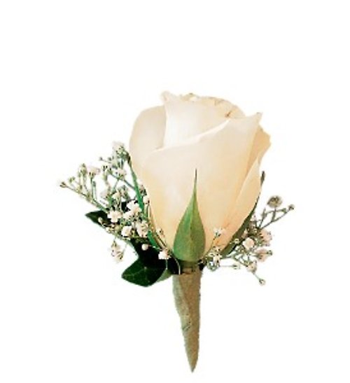 White Rose Boutonniere
