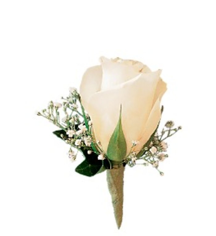 White Rose Boutonniere