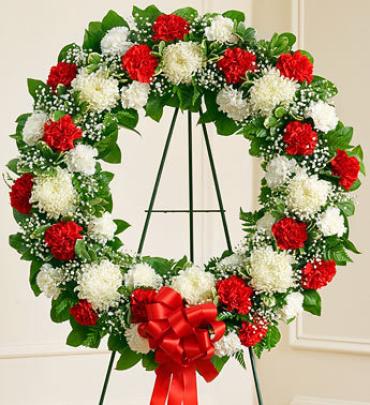Red and White Wreath